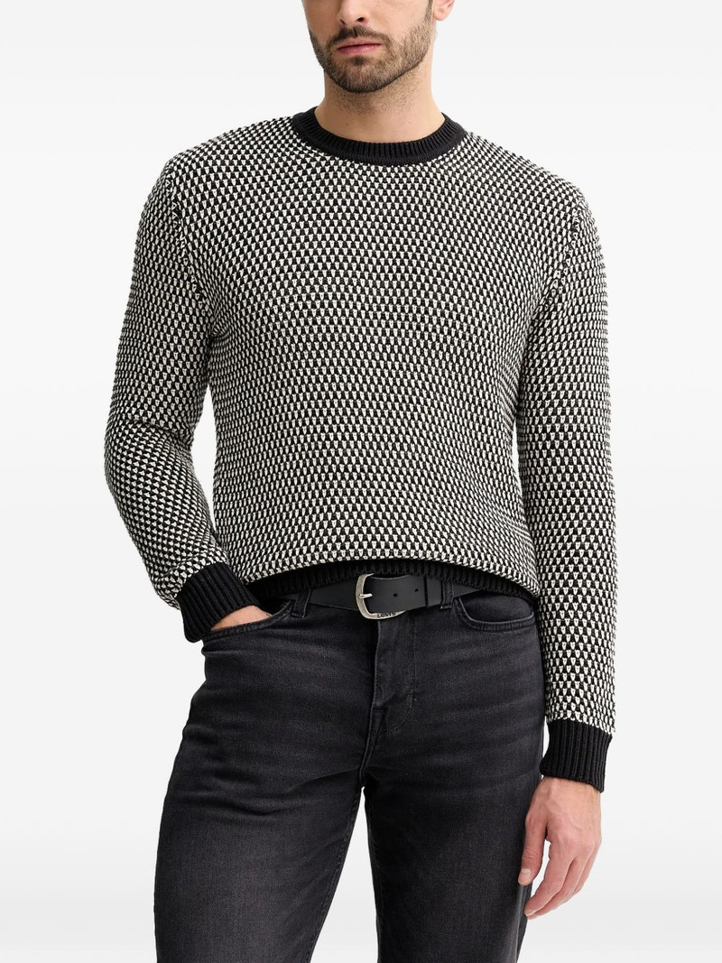 patterned crew-neck sweater 1