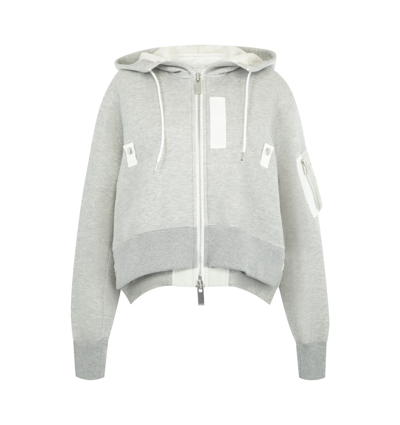 SPONGE SWEAT X NYLON TWILL HOODIE - 1