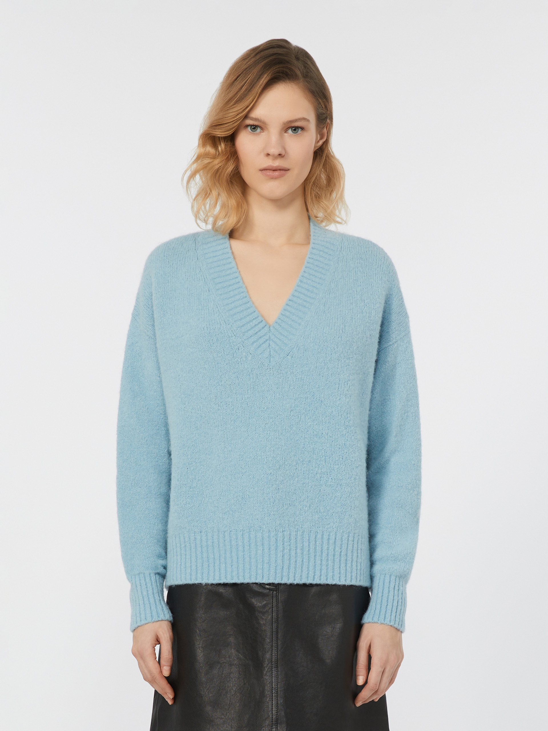 VISITA Alpaca and cotton V-neck jumper - 3
