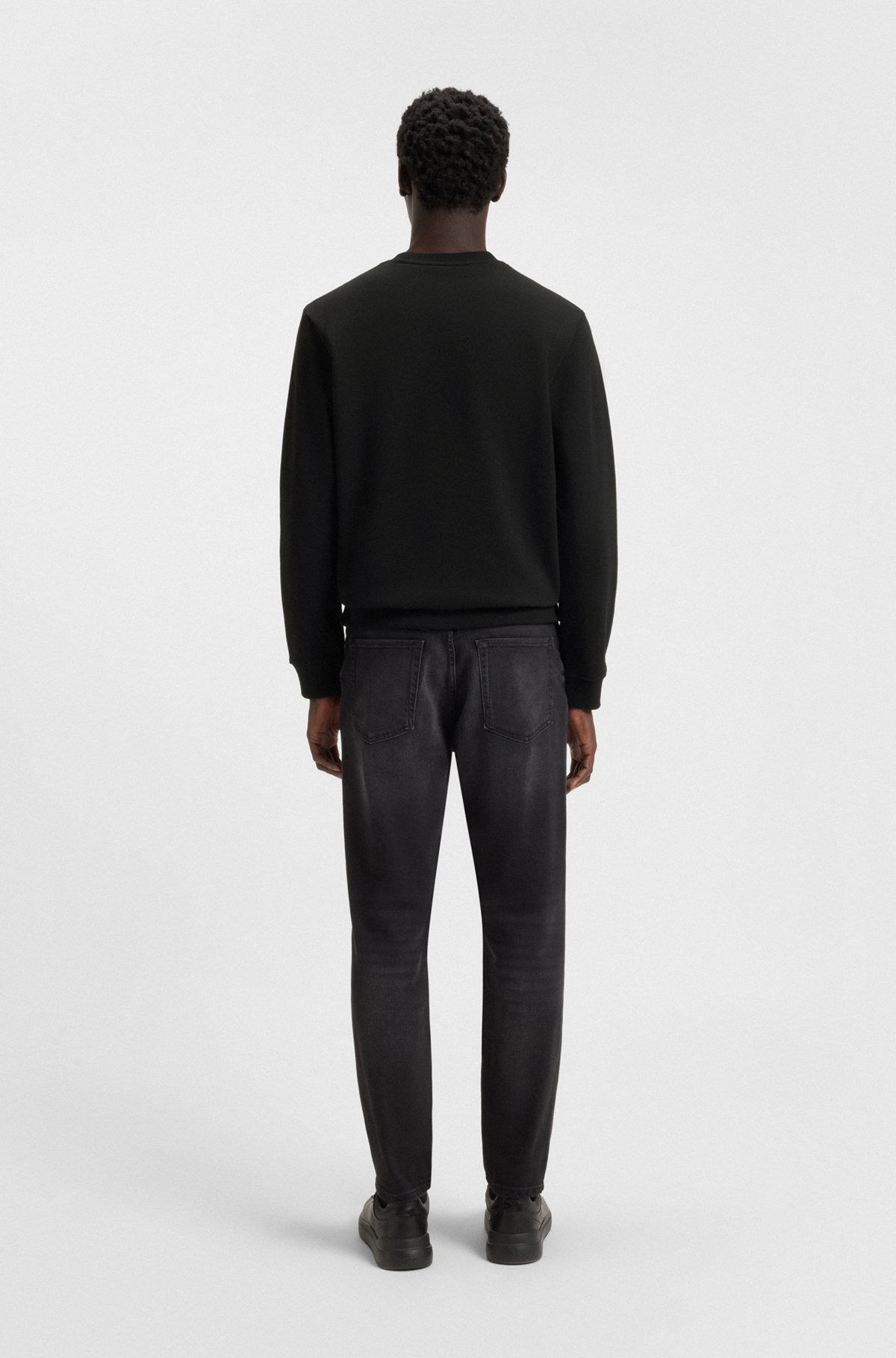 COTTON-TERRY REGULAR-FIT SWEATSHIRT WITH LOGO LABEL - 5