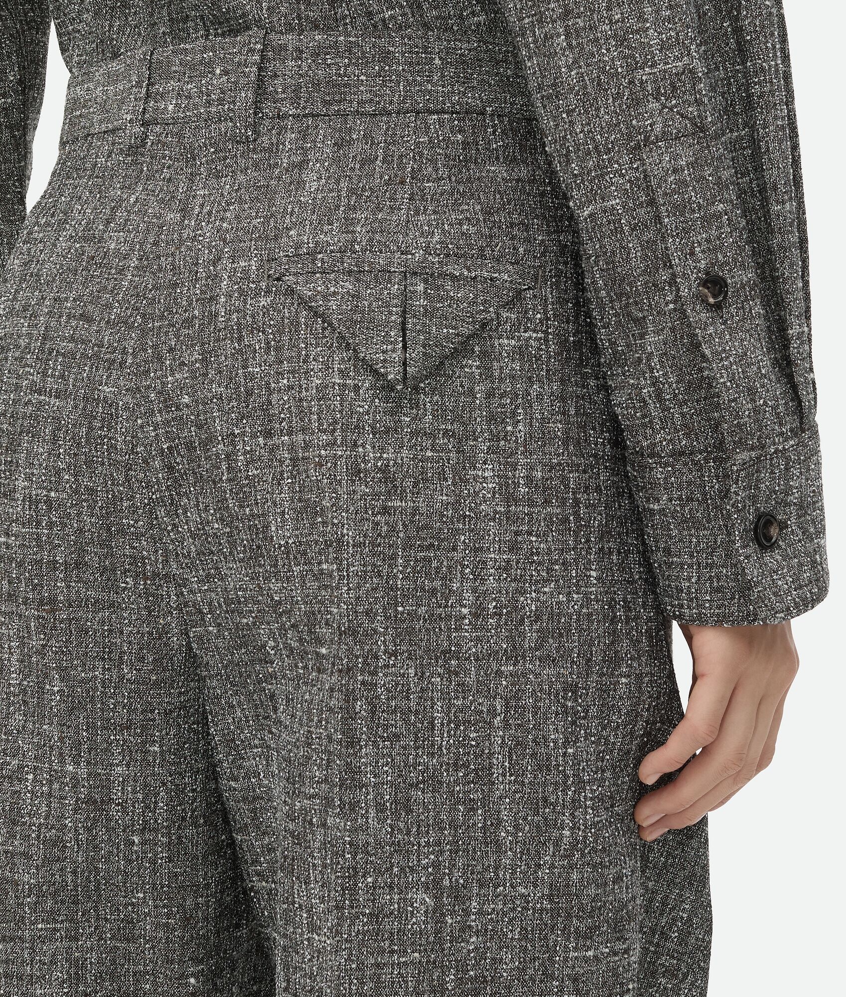 Melange Viscose And Silk Trousers - 4