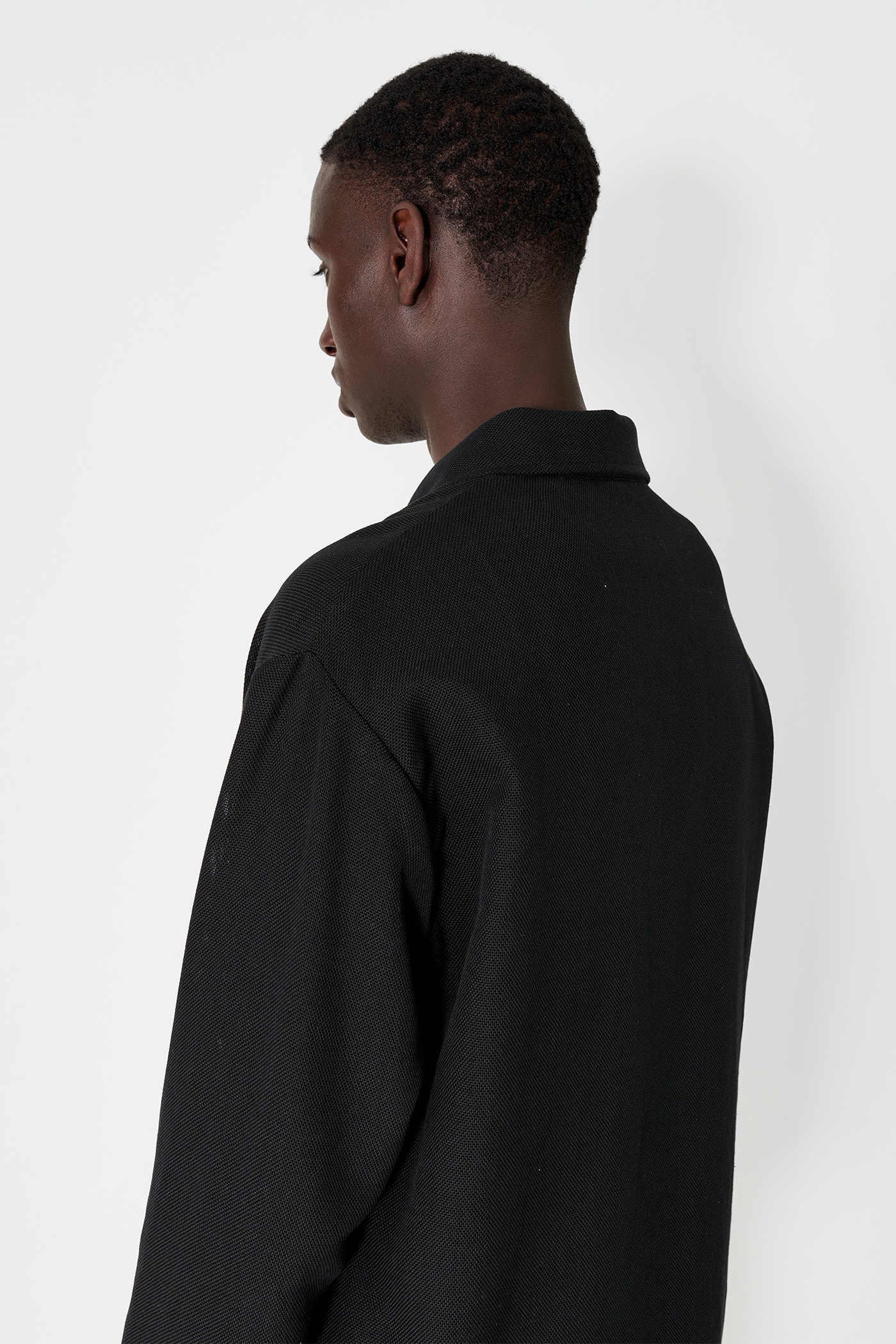 Isola Shirt Black Sparse Panama Cotton - 4