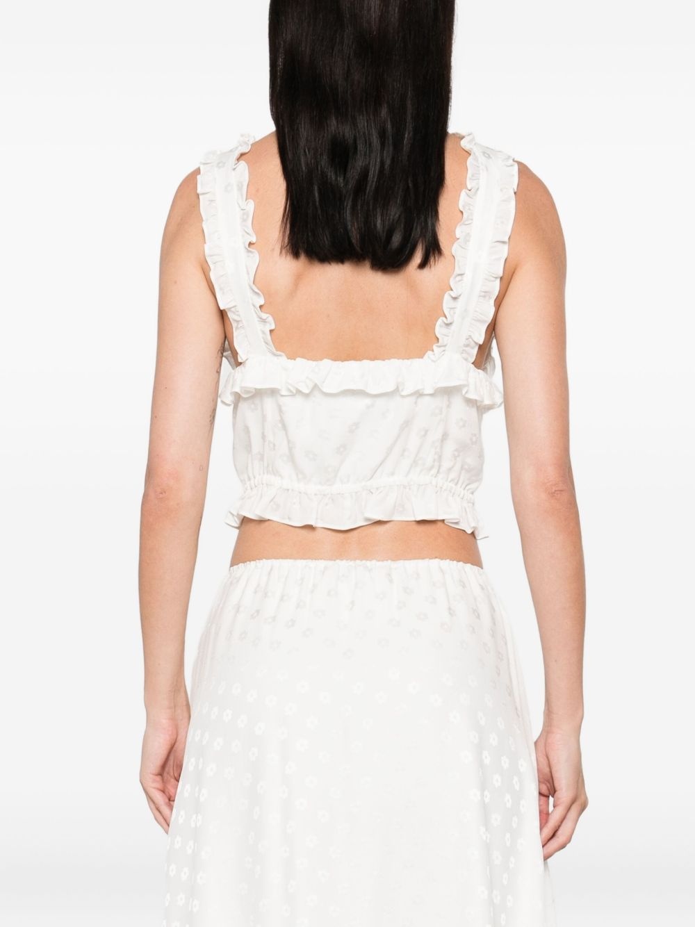 bow-detail sleeveless top - 4
