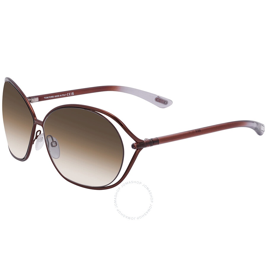 Tom Ford Carla Brown Gradient Round Ladies Sunglasses FT1057 48F 66 - 3