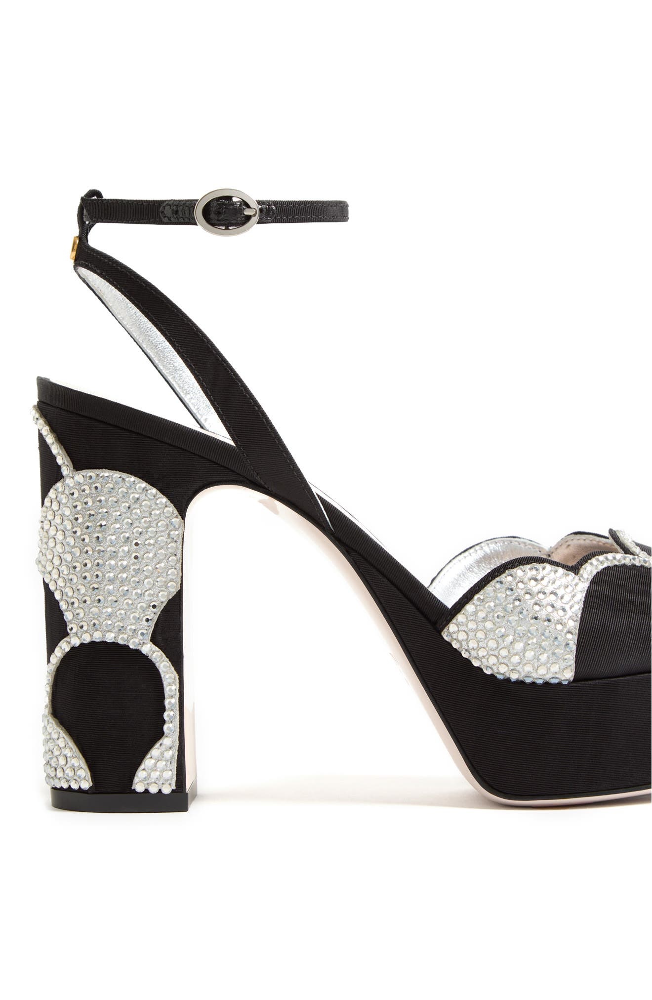 Valentino Garavani Bowow Platform Sandal in Black/Silver at Nordstrom - 6