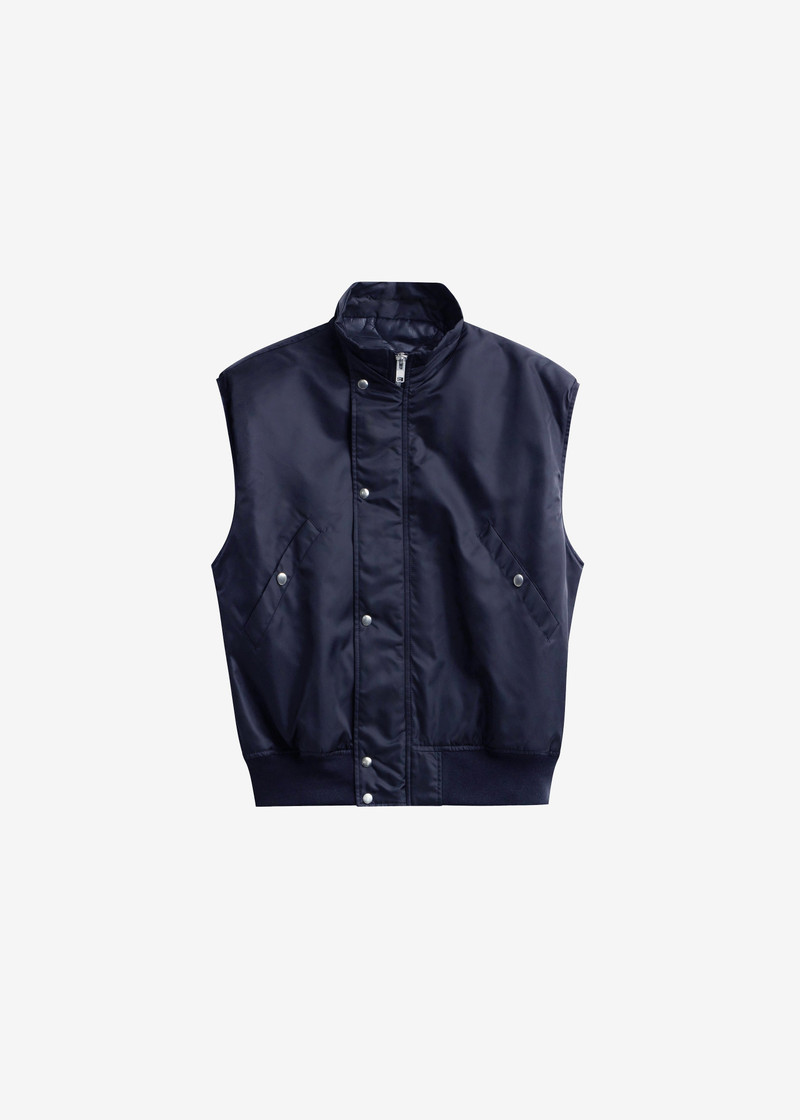 Aysen Sleeveless Bomber Jacket - Navy 1