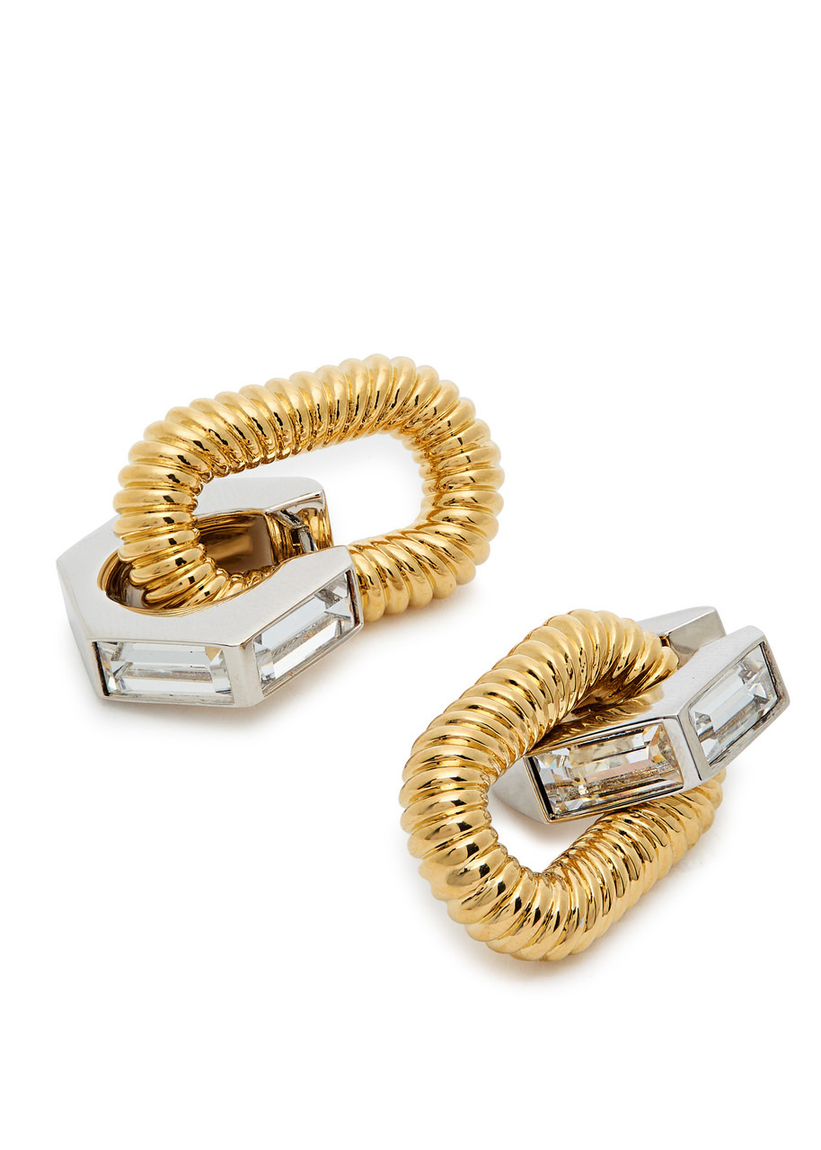 Rabanne XL Link Two-tone Hoop Earrings - 3