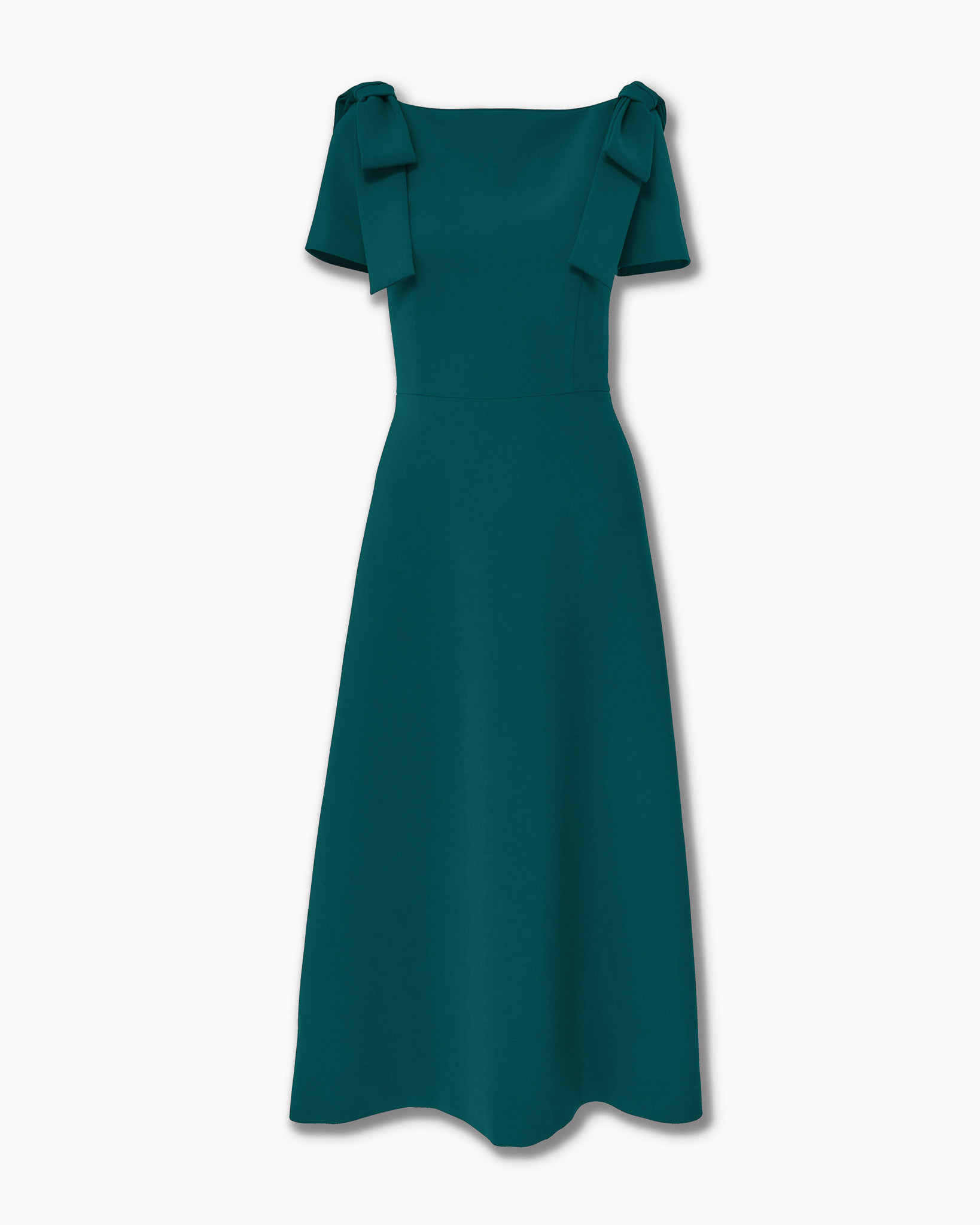 Bow-Shoulder Midi Dress - 1