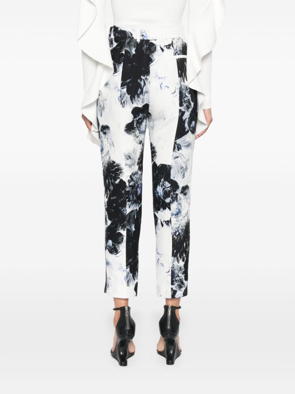 high-waisted cigarette trousers - 4