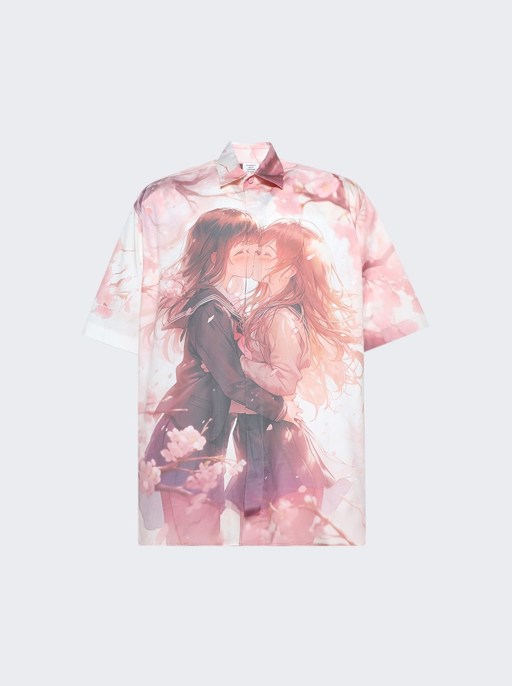 VETEMENTS Anime Short Sleeved Shirt Pink | thewebster