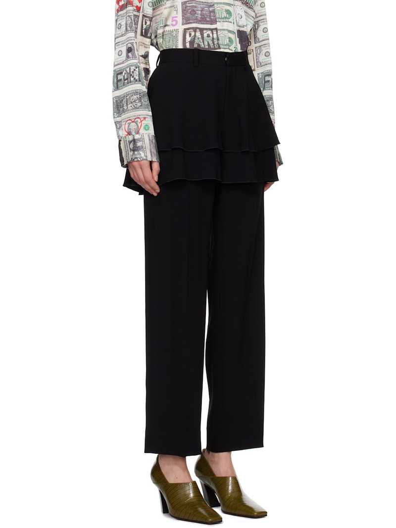 Black Ruffle Skirt Trousers 2