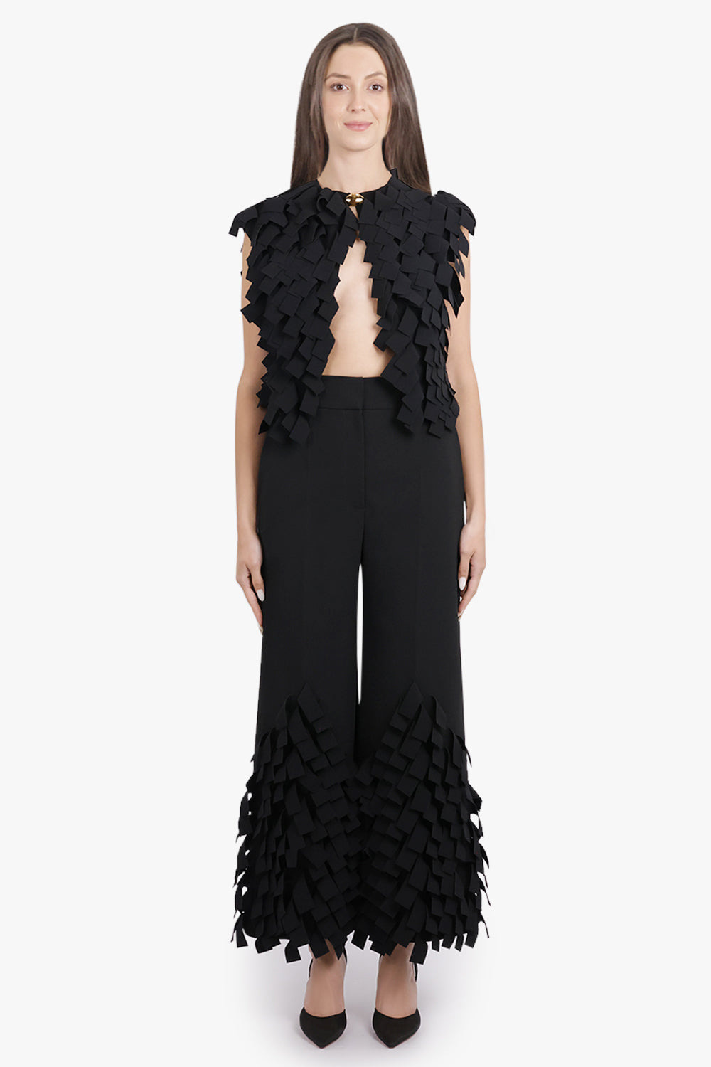 MULTI RECTANGLE FLOATING S/S TOP | BLACK - 6