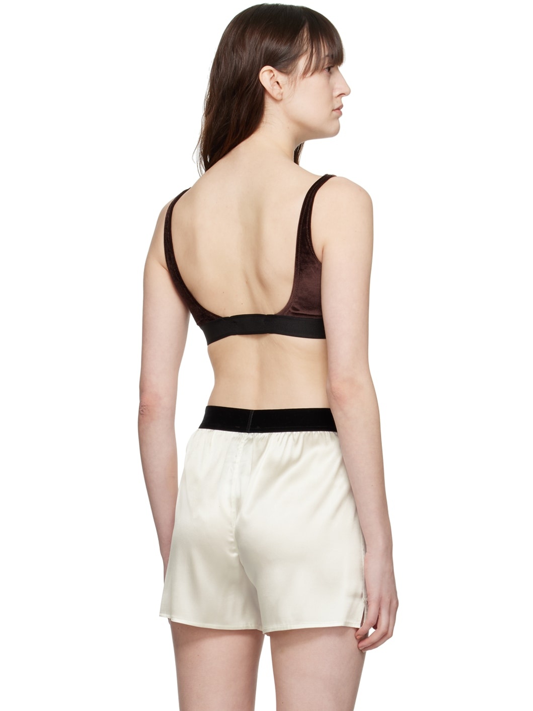 Brown Scoop Neck Bra - 3