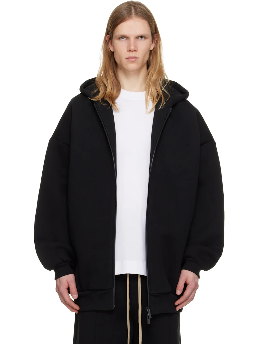 Black Athletics Zip Up Hoodie - 1