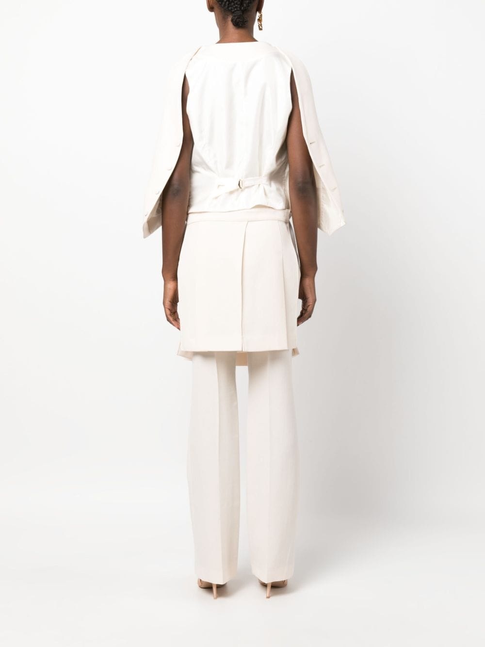 cut-out tailored cape - 4