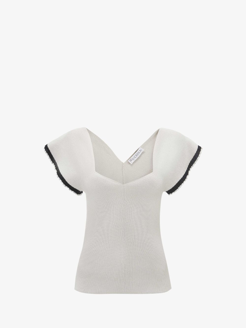 SHORT SLEEVE TOP WITH FRILL CUFF - 1