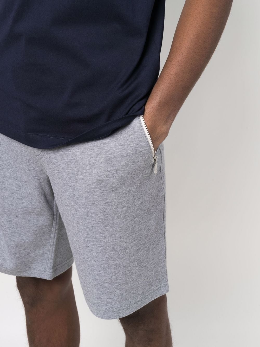 knee-length track shorts - 5