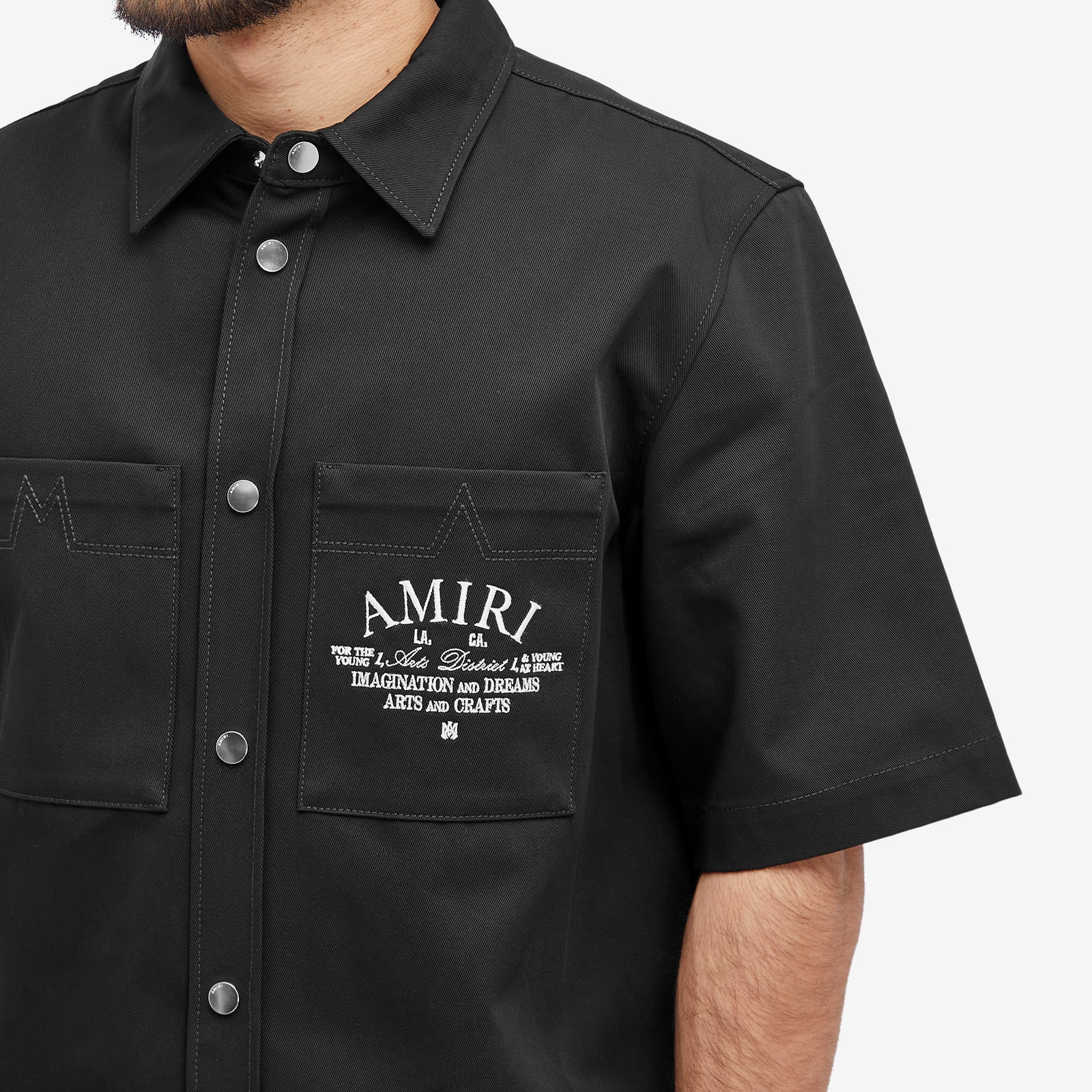 AMIRI Arts District Short Sleeve Camp Shirt - 5