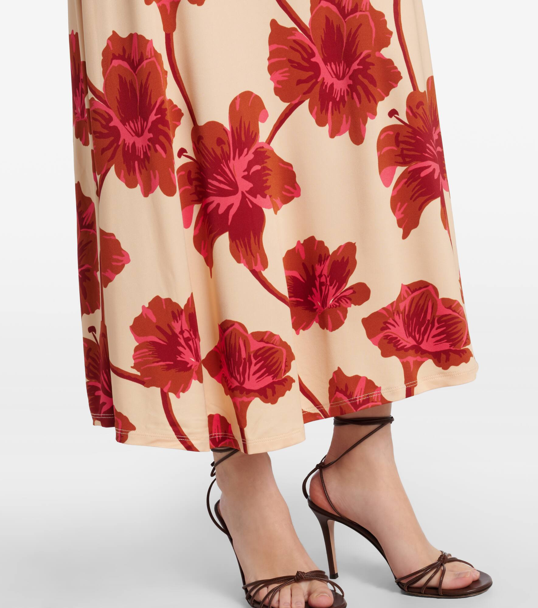 Sendero de Astromelias jersey maxi dress - 5