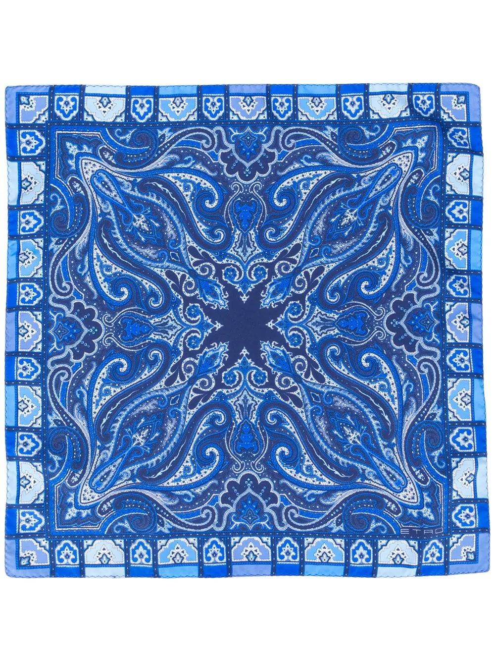 paisley print silk pocket square - 2