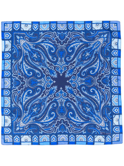 Etro paisley print silk pocket square outlook