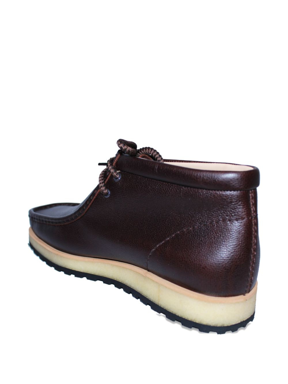 leather lace-up desert boots - 3