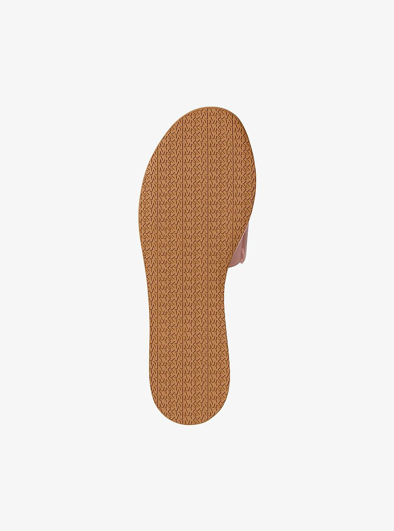 Sadler Logo Jacquard Platform Slide Sandal 6