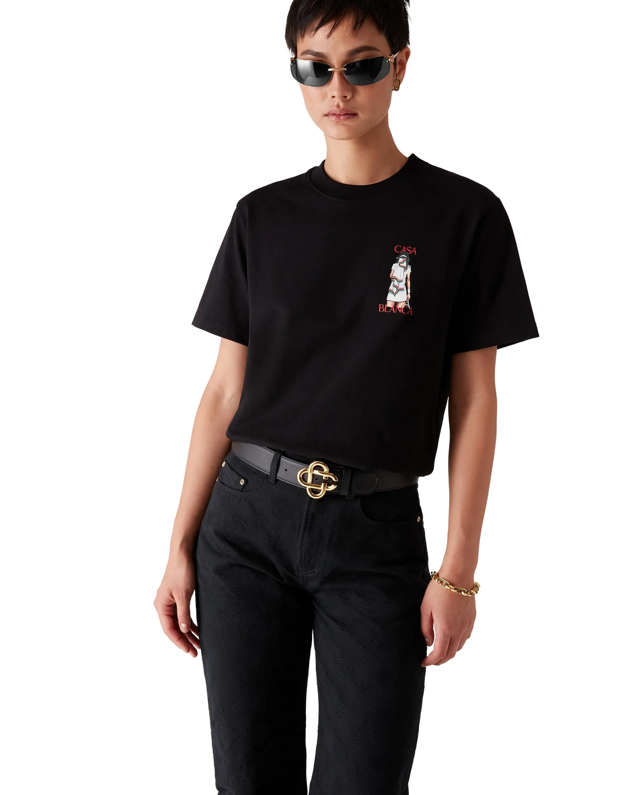 Tennis Girl Short Sleeve T-Shirt | Casablanca Paris - 4