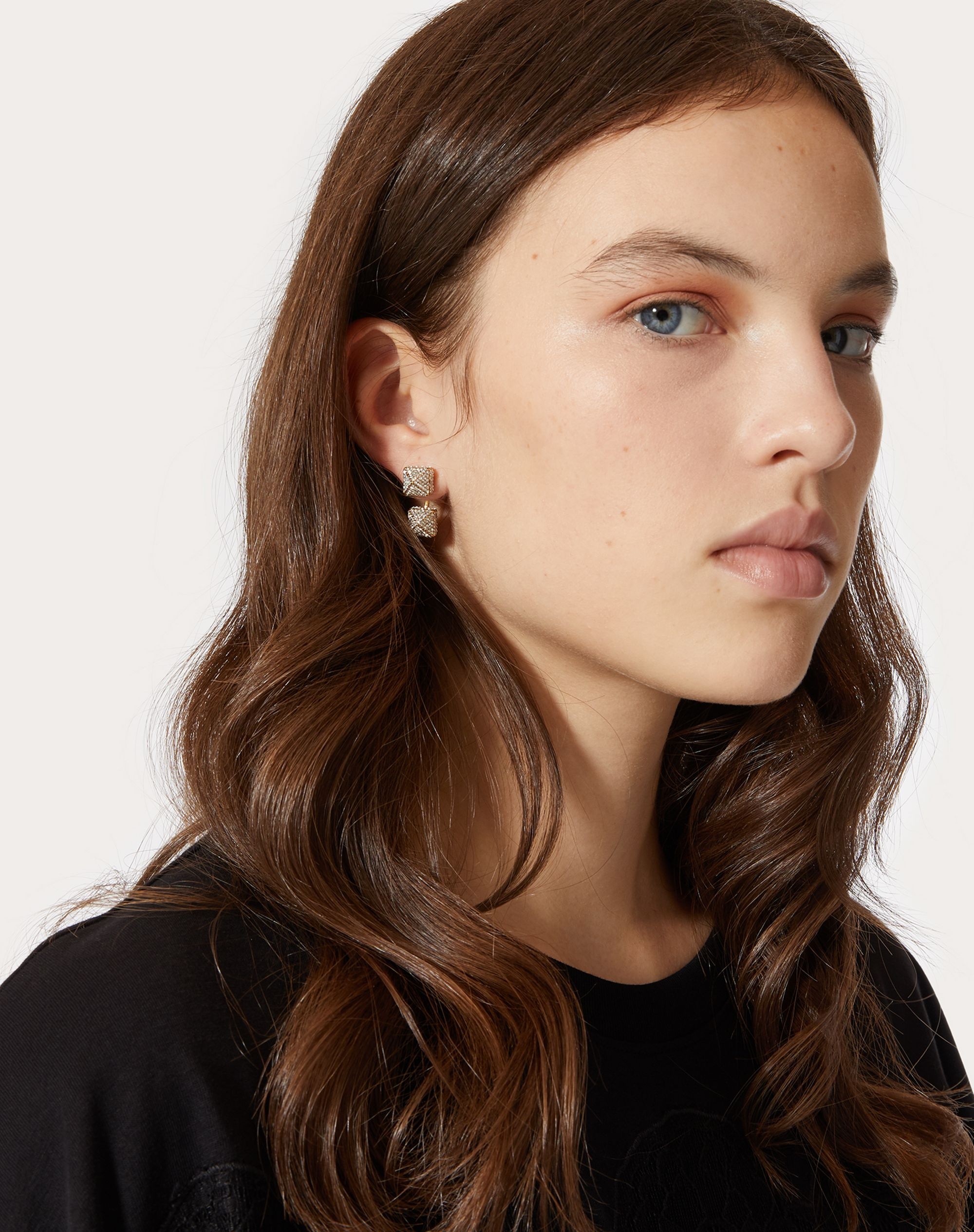 Rockstud metal and Swarovski® crystal earrings - 5