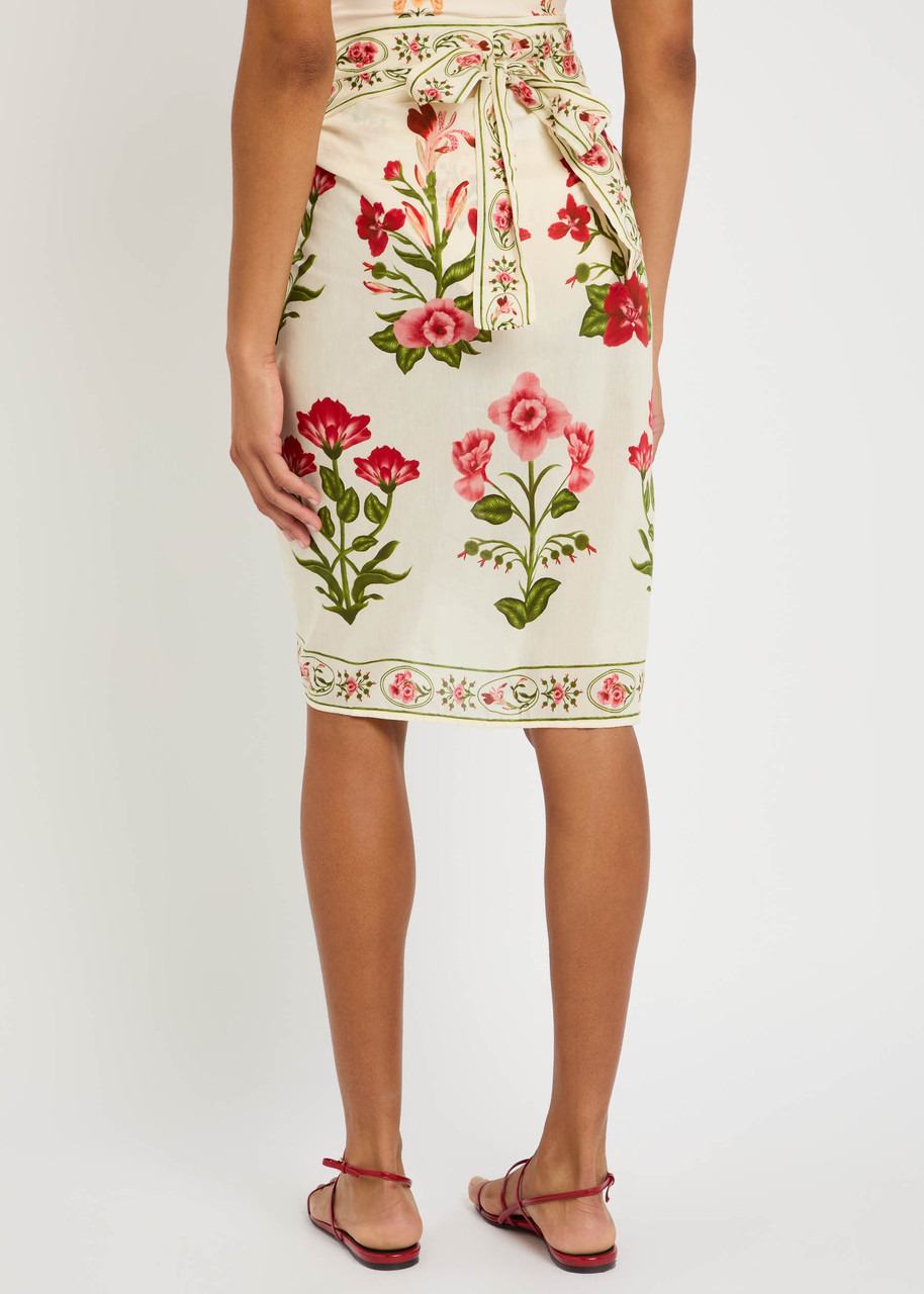 Agua BY Agua Bendita Emelina Canna Floral-print Cotton and Silk-blend Sarong - 3