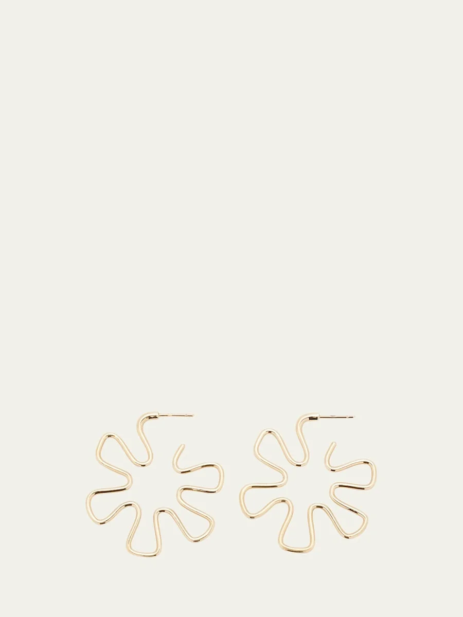 B Gold Earrings in 9K Yellow Gold - 1