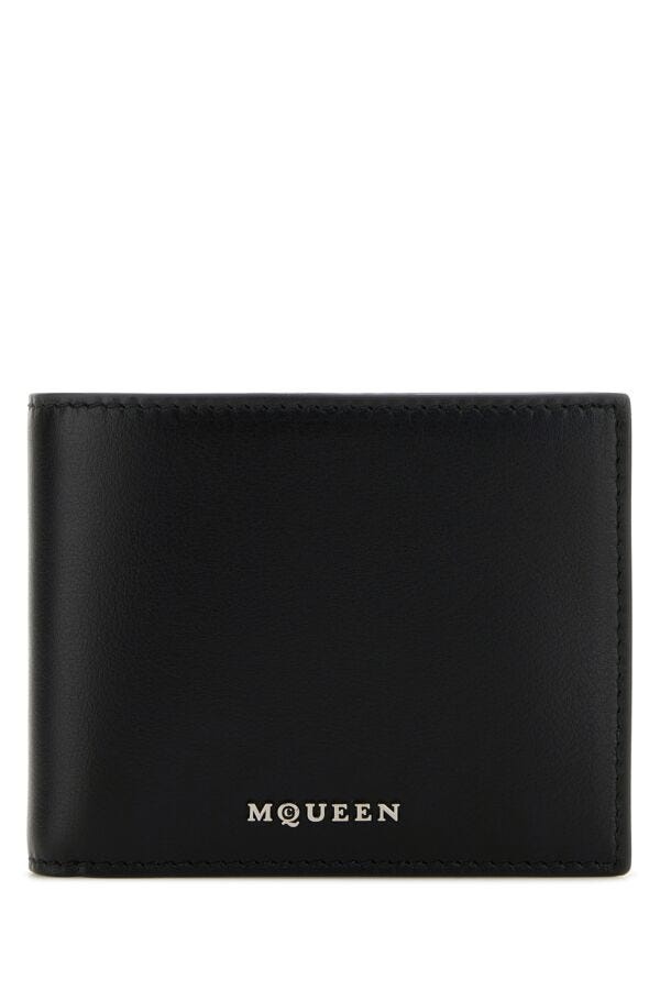 Black leather wallet - 1