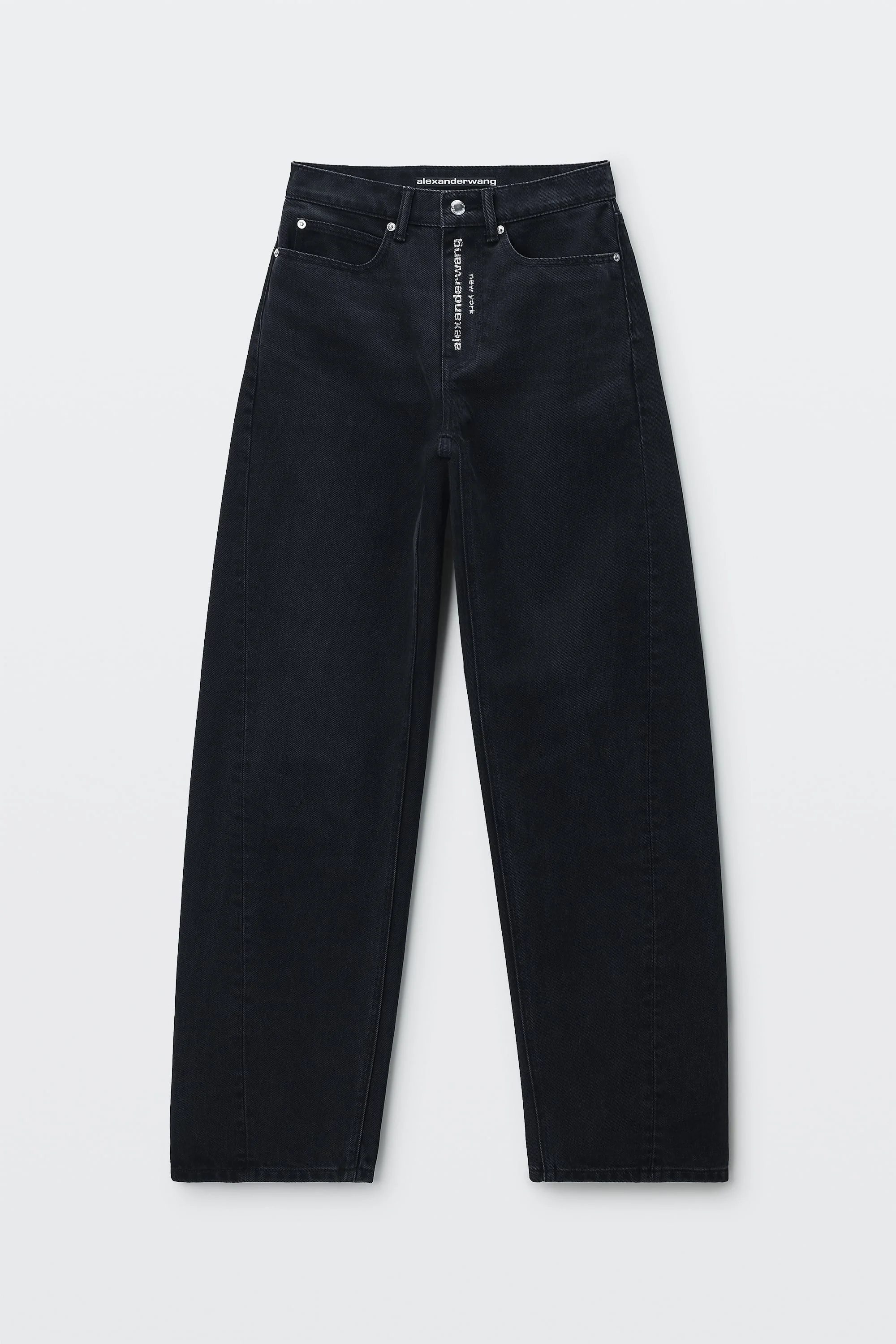 CRYSTAL LOGO FLY MID-RISE RELAXED JEAN - 1