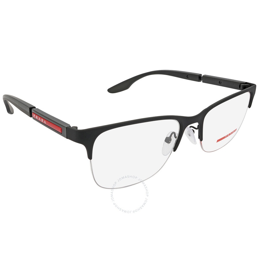 Prada Linea Rossa Demo Rectangular Men's Eyeglasses PS 55OV DG01O1 54 - 2