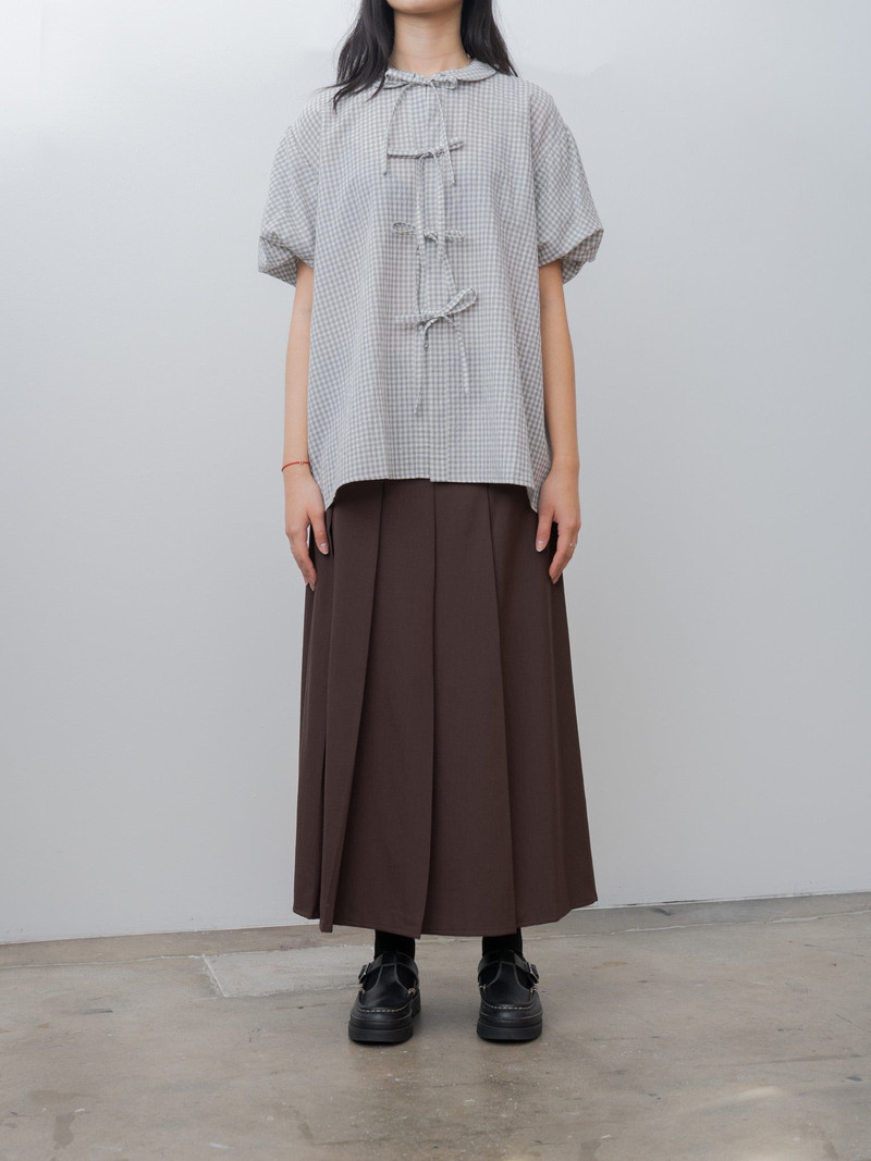 Studio Nicholson FUSE Pleated Skirt - Conker outlook