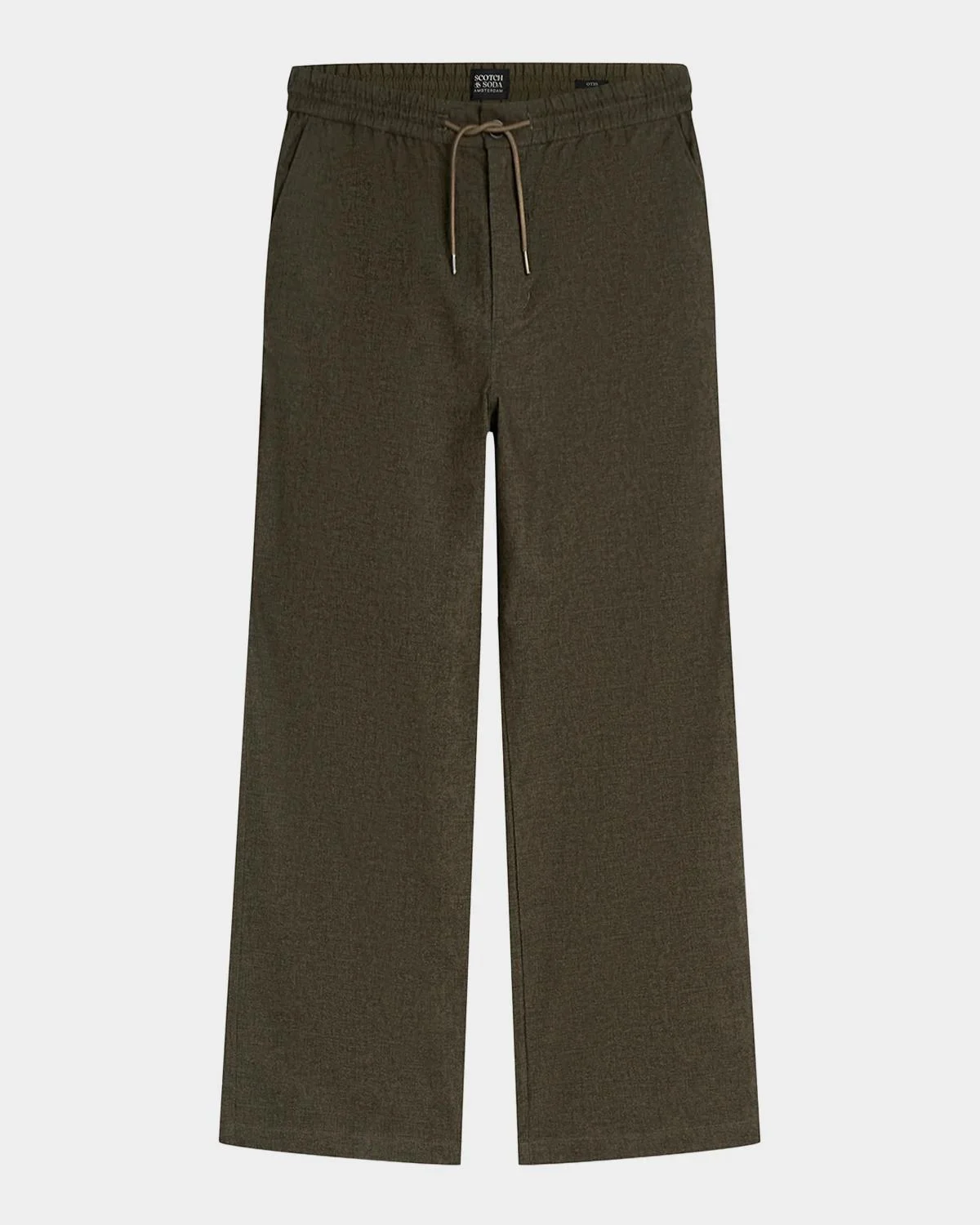 Men's Otis Melange Stretch-Cotton Straight-Leg Pants - 1