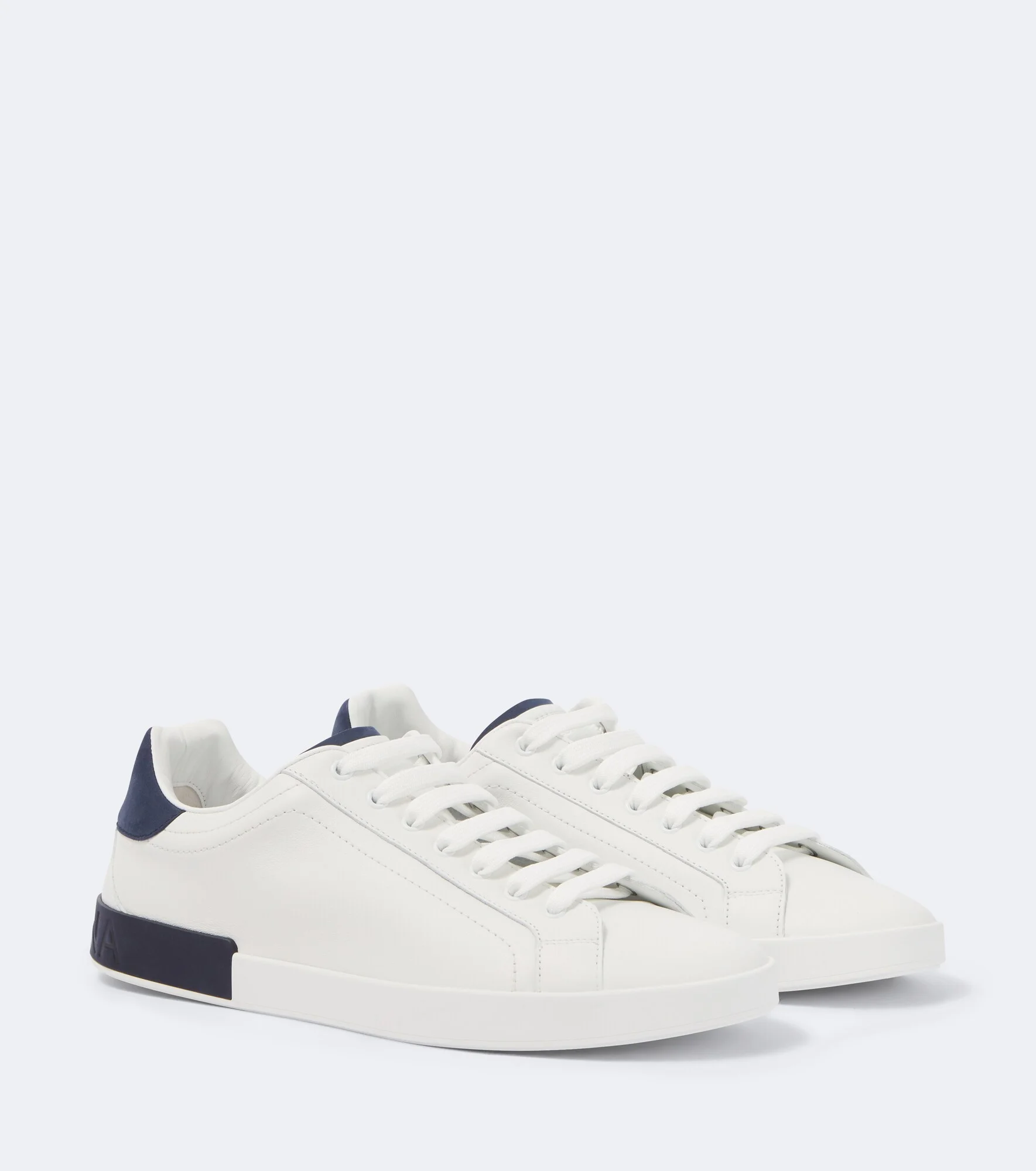 Logo leather sneakers - 1