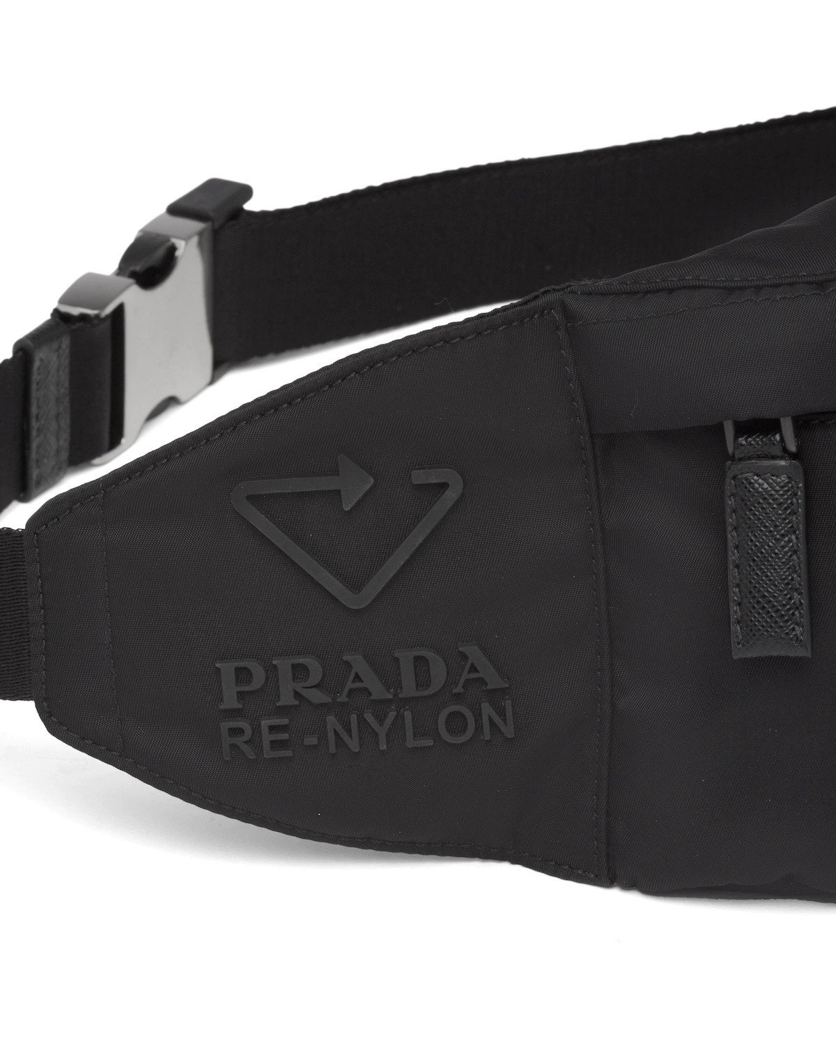 Re-Nylon and Saffiano leather belt bag - 6