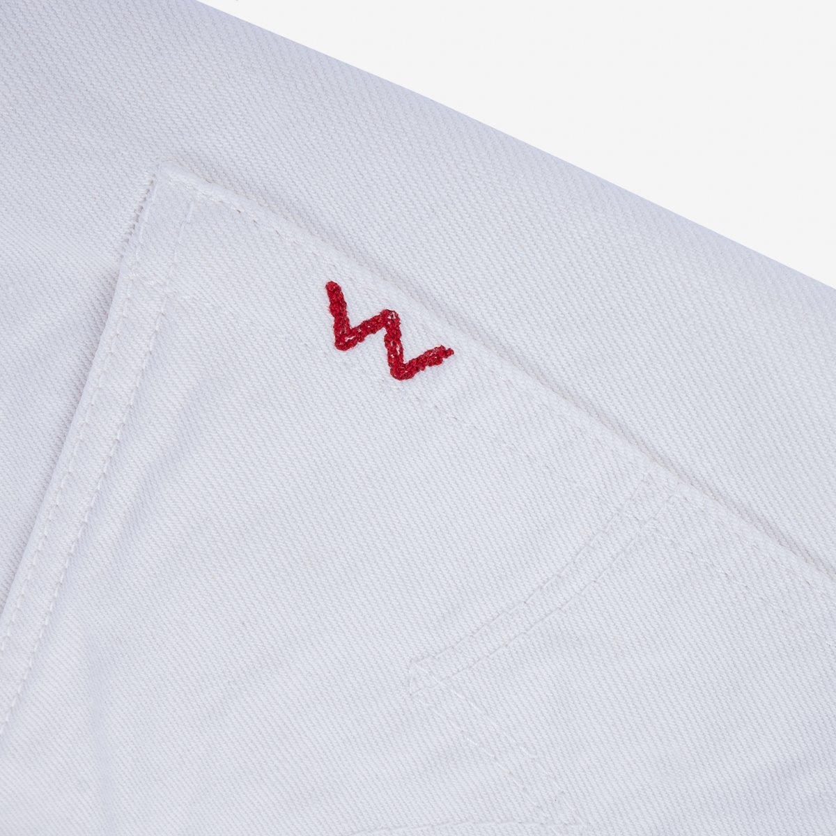 IH-888-WT 13.5oz Denim Medium/High Rise Tapered Cut Jeans - White - 8