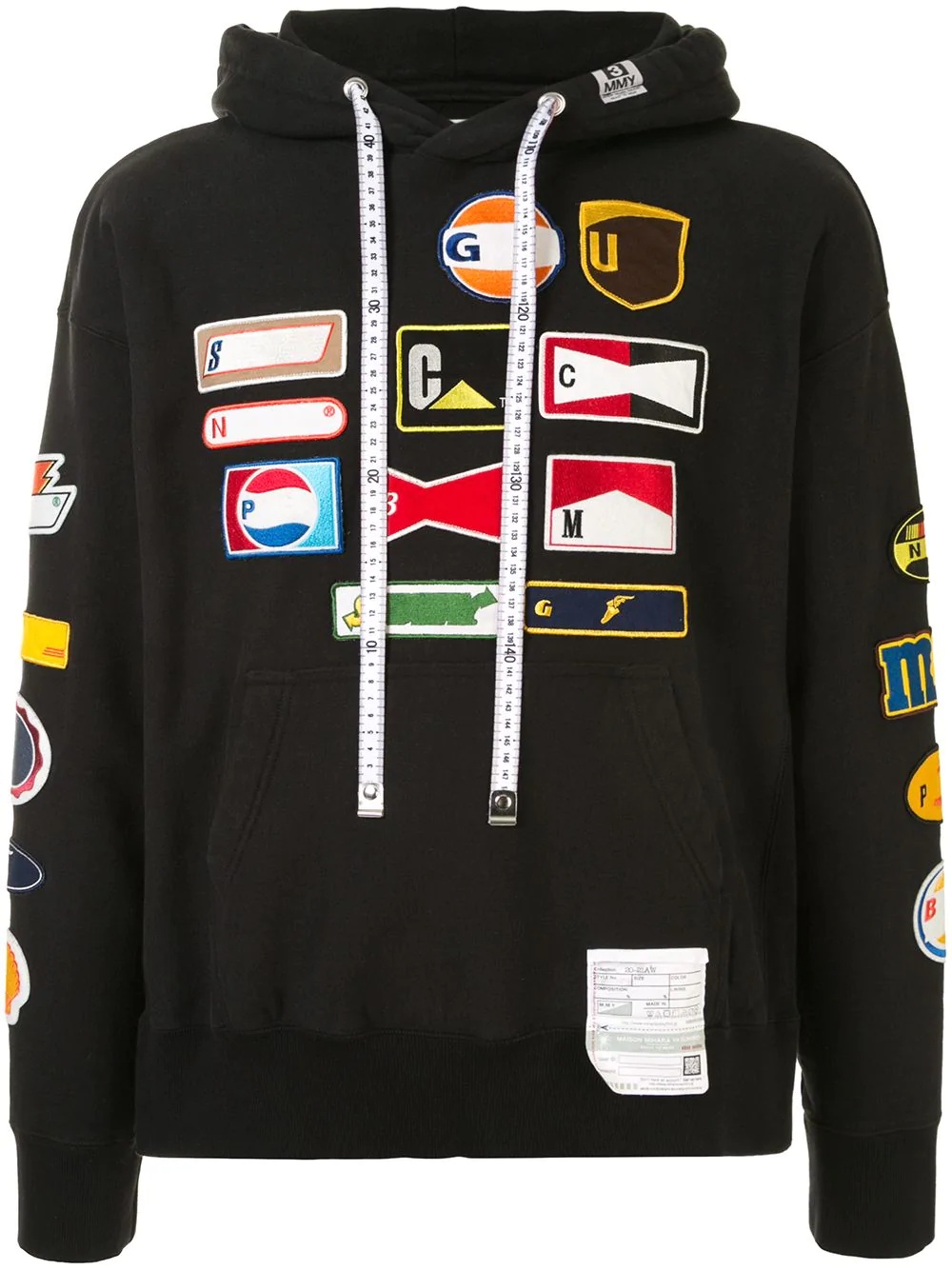 Wappen patchwork cotton hoodie - 1