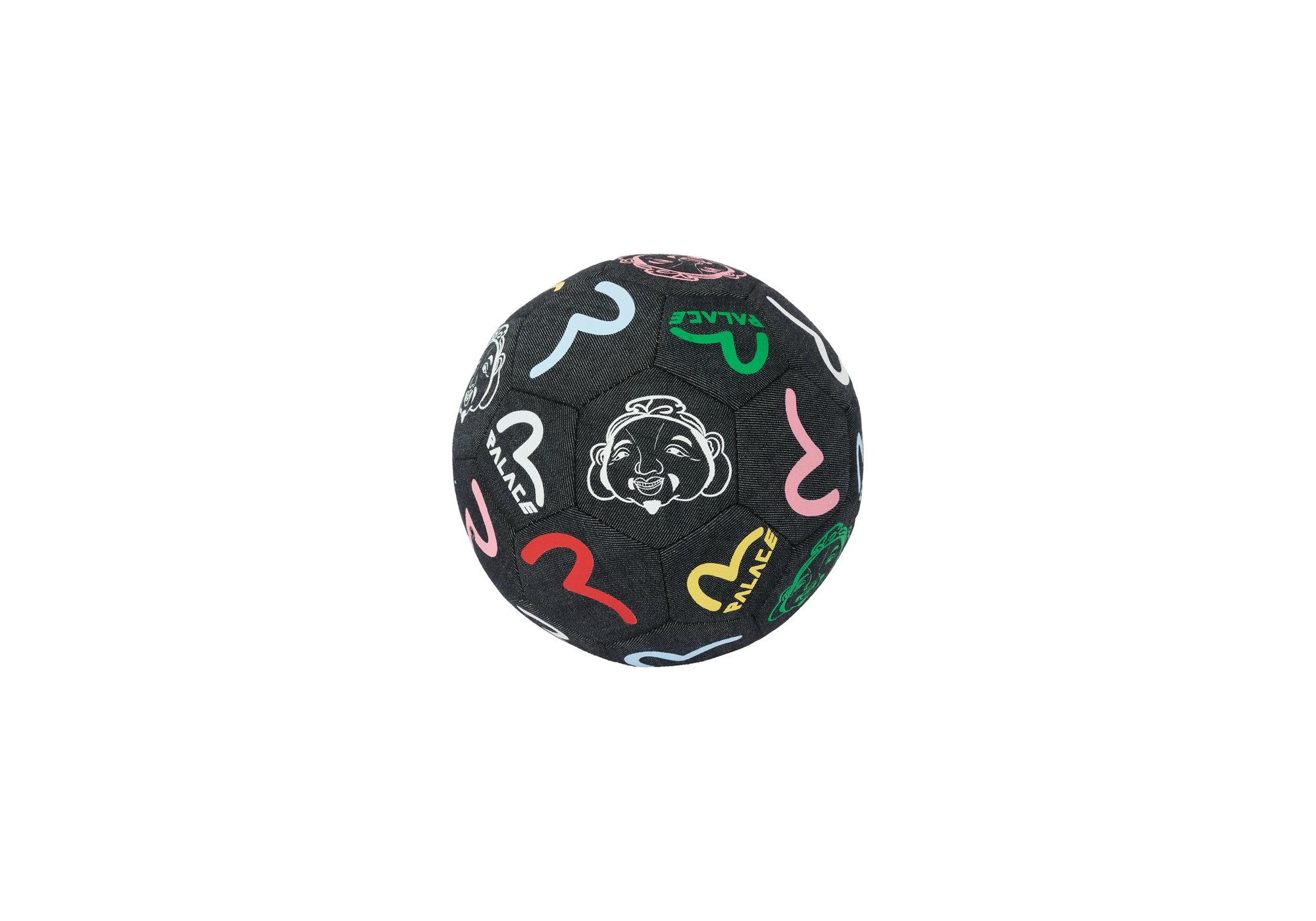PALACE EVISU DENIM FOOTBALL INDIGO RAW - 1