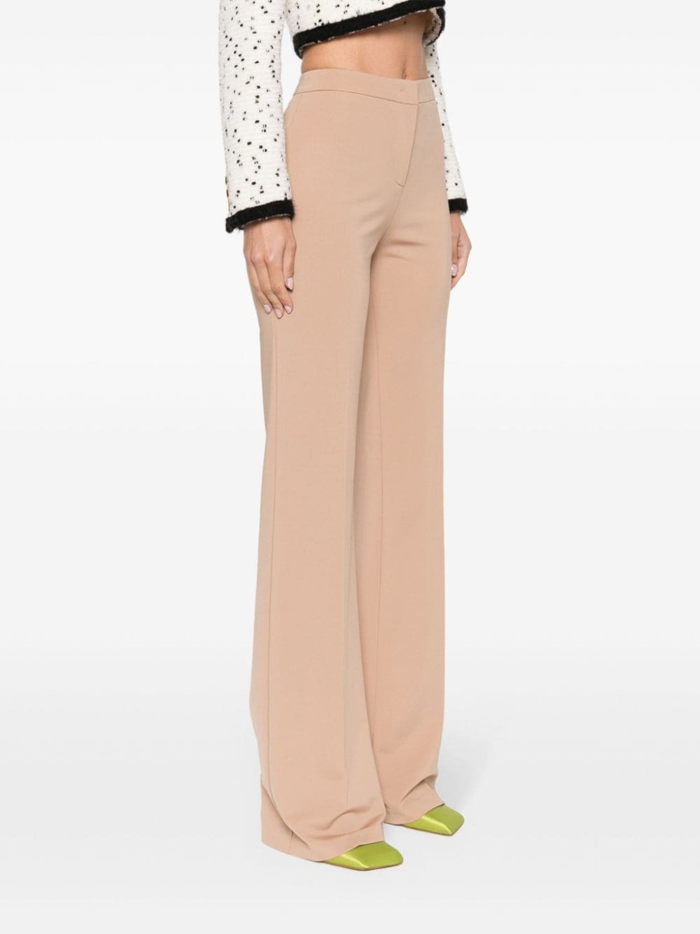 jersey flared trousers - 3