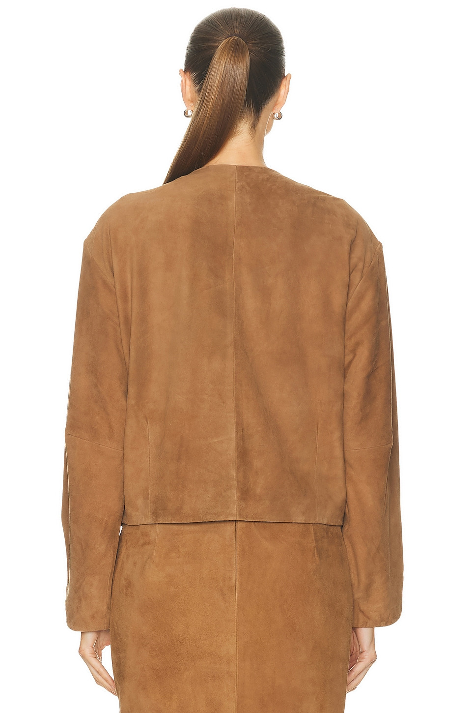 Suede Utility Cocoon Bomber Jacket - 3