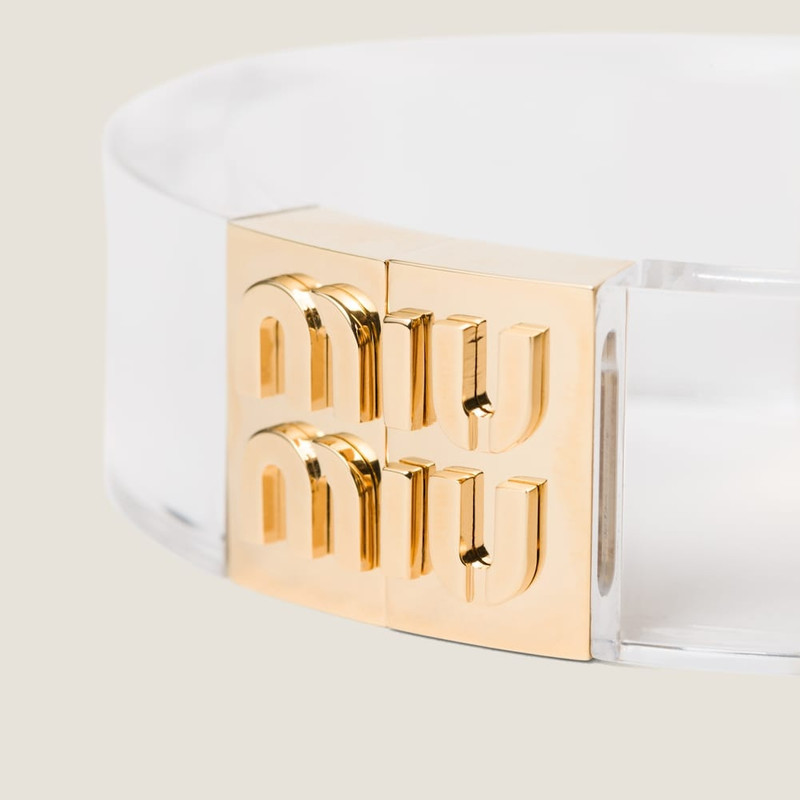 Miu Miu Plexiglas and metal bracelet outlook