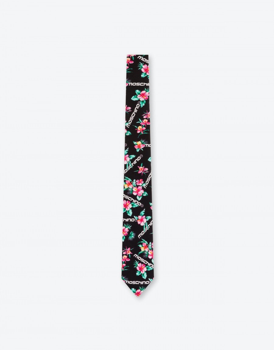 HIBISCUS PRINT TIE - 1