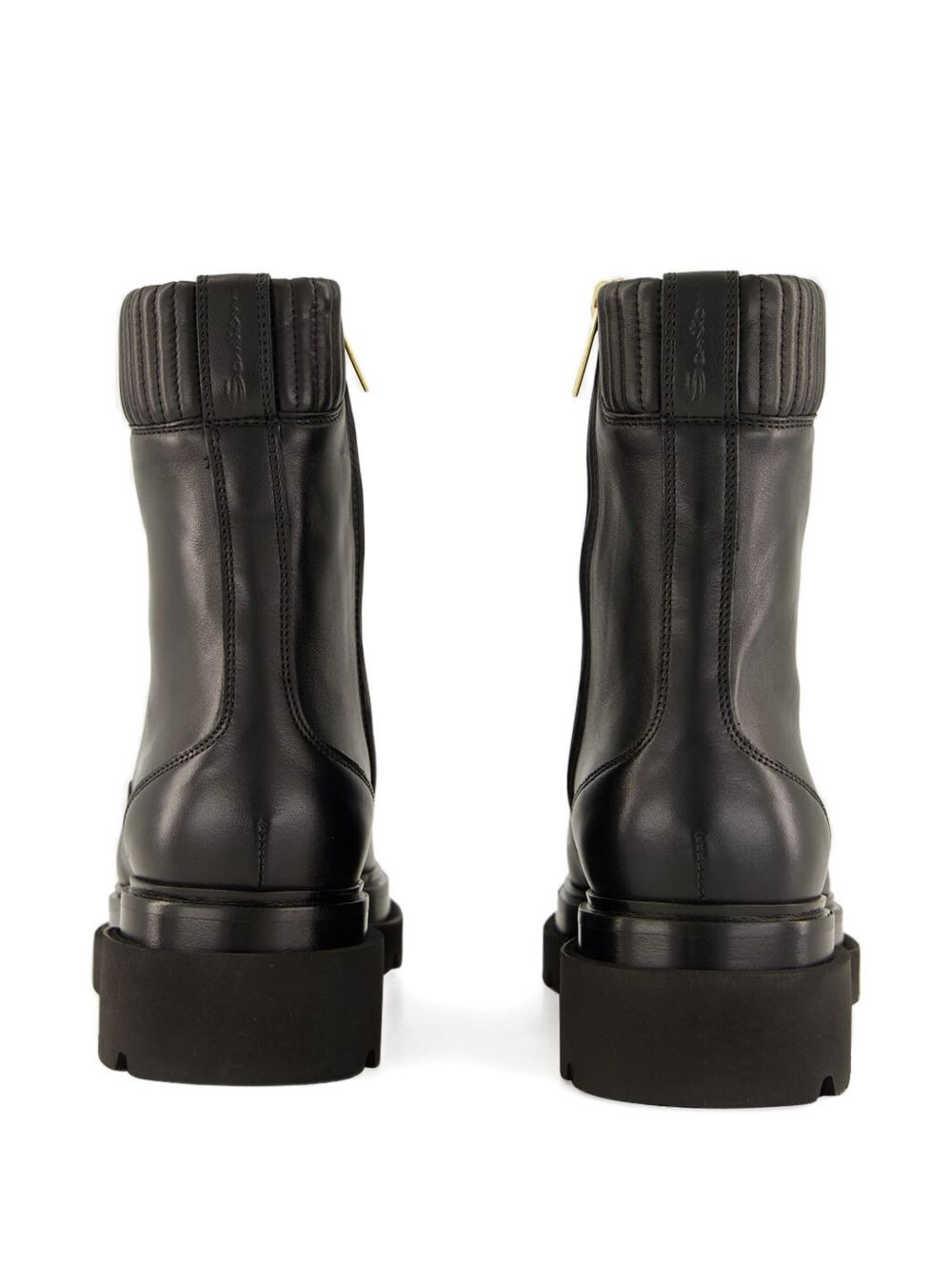 quilted lace-up boots - 4