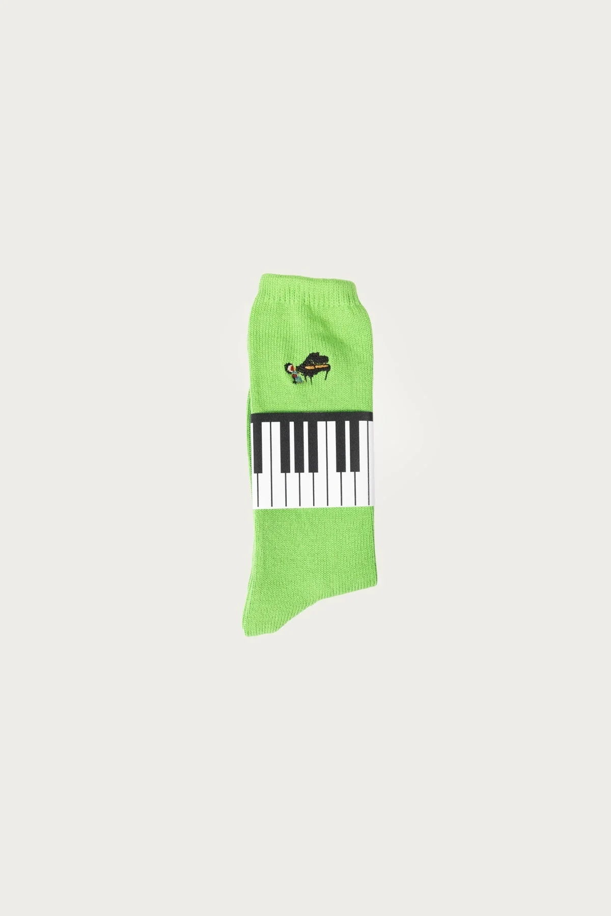 84 Yarns PIANO Embroidery Socks - Light Green - 1
