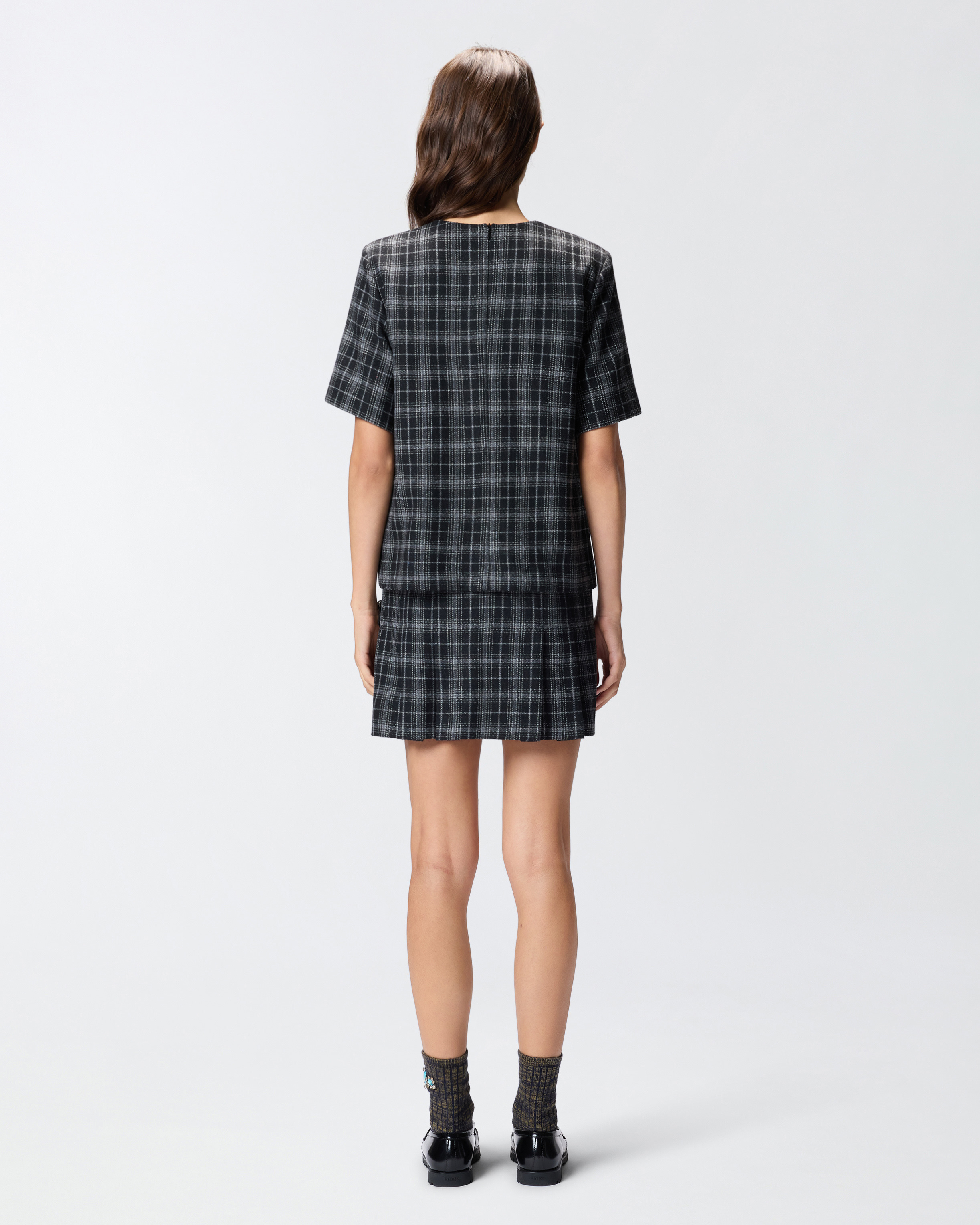 SHORT YARN-DYED CHECK DRESS - 4