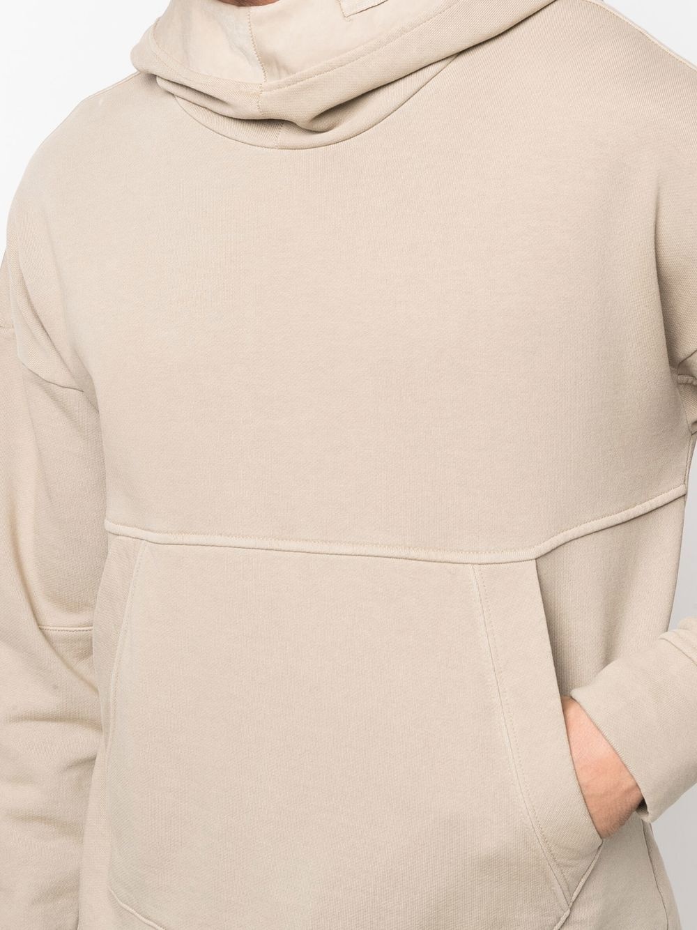 funnel-neck cotton hoodie - 5