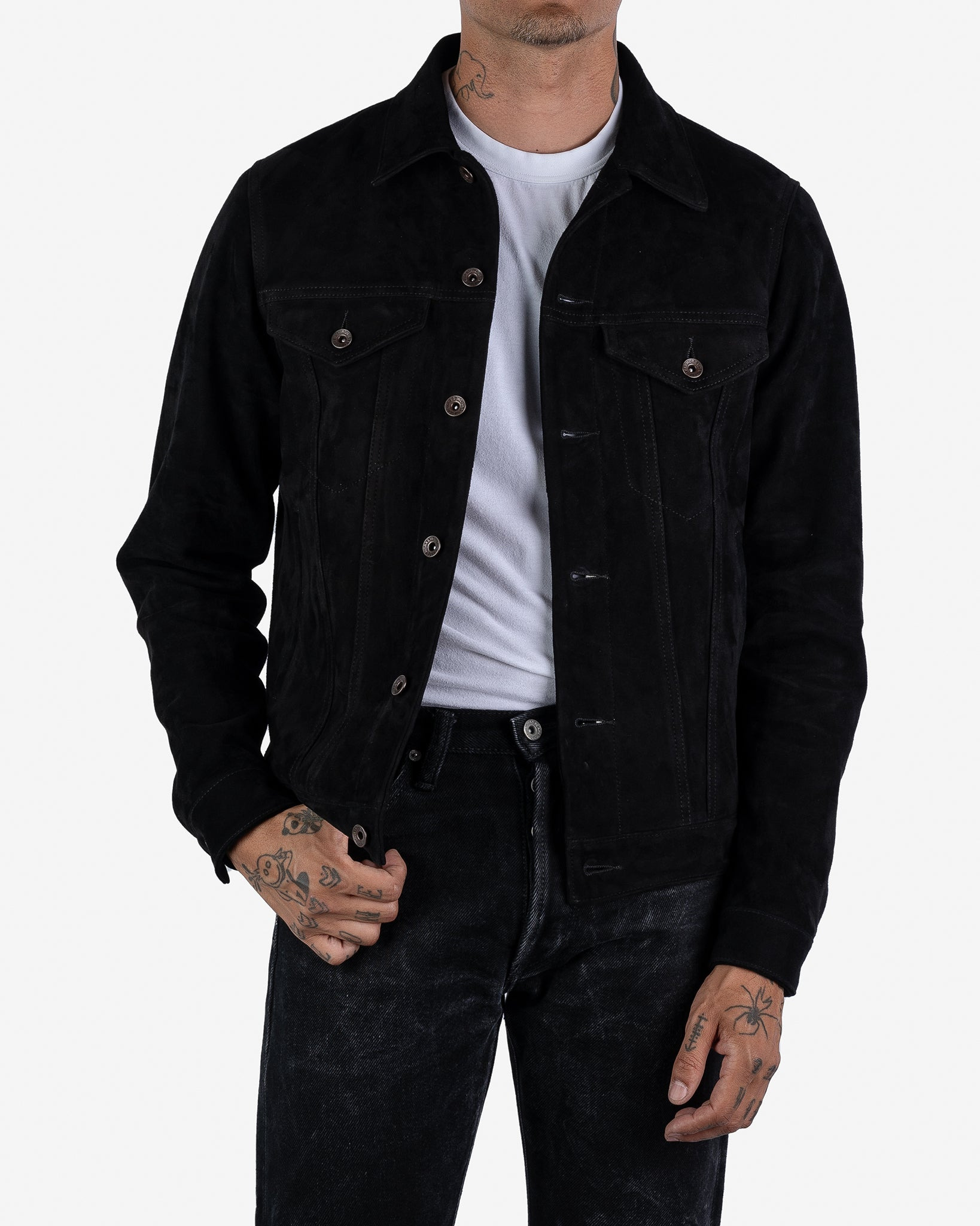 IHJ-125-BLK Sheepskin Modified Type III Jacket - Black - 2